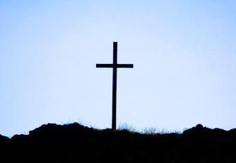 Cross Standing On A Hill
